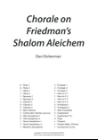 Chorale on Friedman's Shalom Aleichem