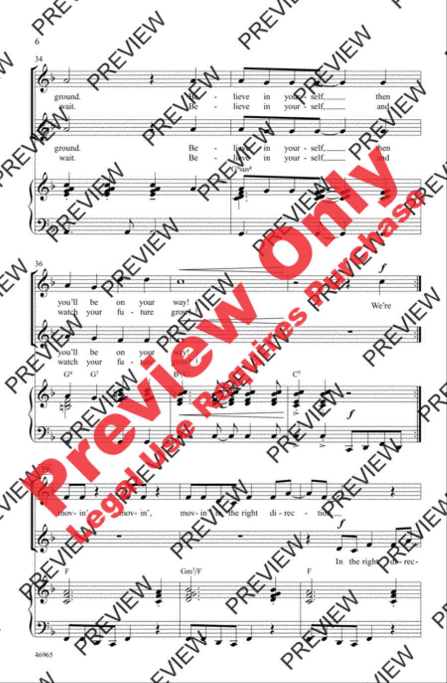 Movin' in the Right Direction! 2-Part scores gallery preview page 6