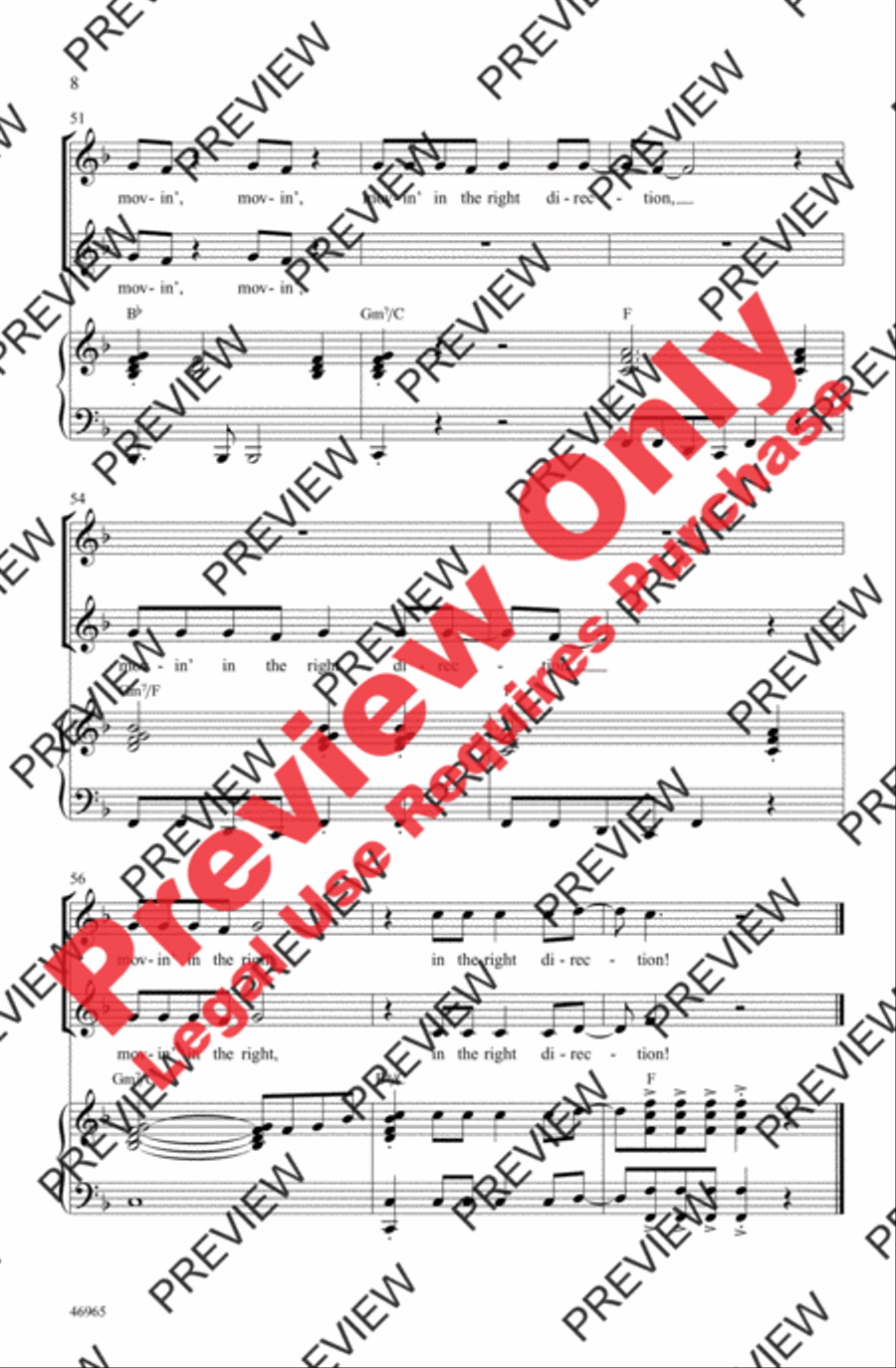 Movin' in the Right Direction! 2-Part scores gallery preview page 8