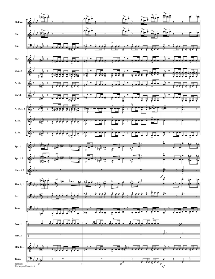 The Imperial March (Darth Vader's Theme) - Conductor Score (Full Score) Concert Band scores gallery preview page 4