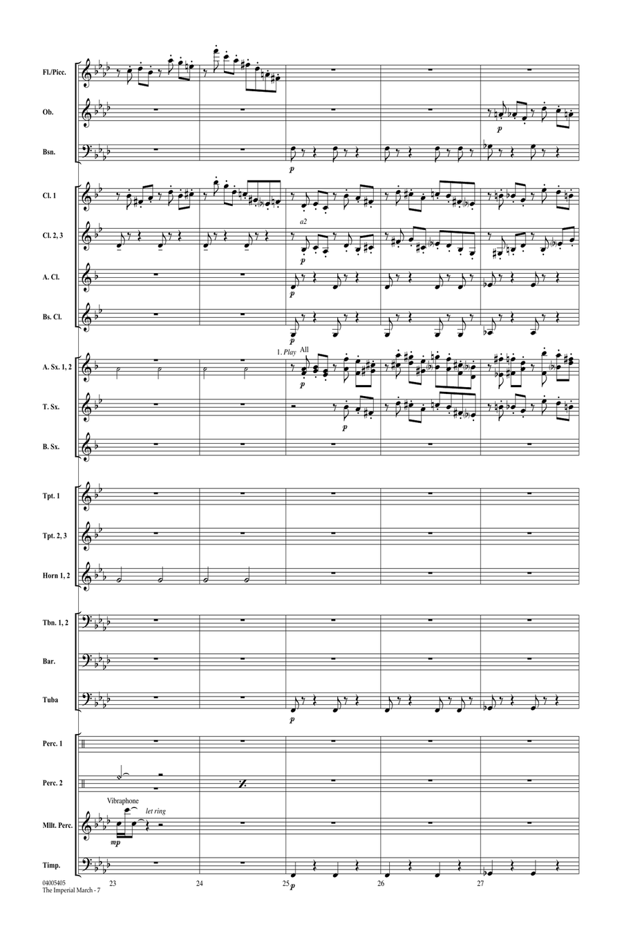 The Imperial March (Darth Vader's Theme) - Conductor Score (Full Score) Concert Band scores gallery preview page 7