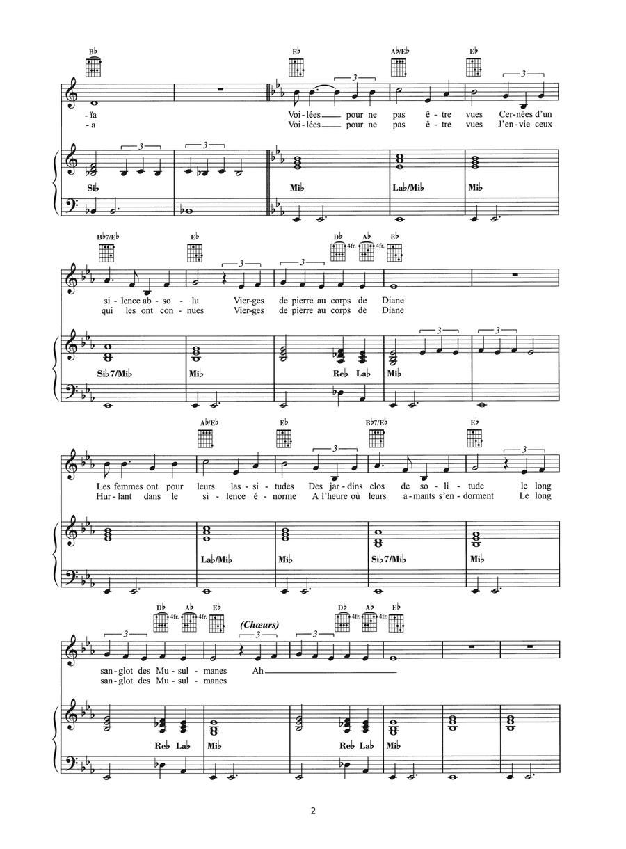 Musulmanes Musulmanes Piano, Vocal scores gallery preview page 2