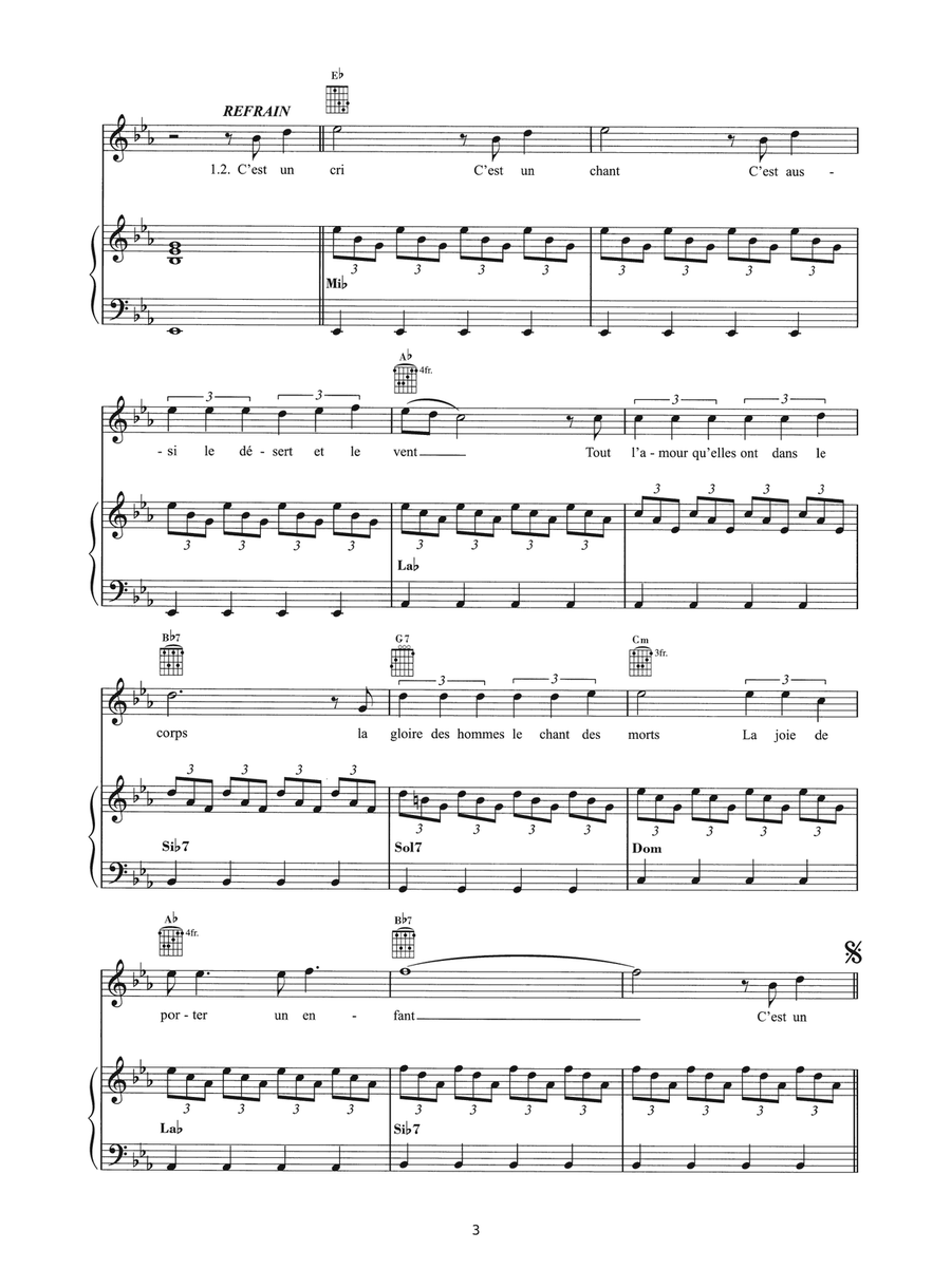 Musulmanes Musulmanes Piano, Vocal scores gallery preview page 3