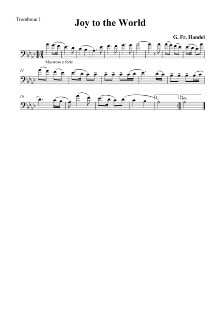 Handel: Joy to the World English Horn scores gallery preview page 2