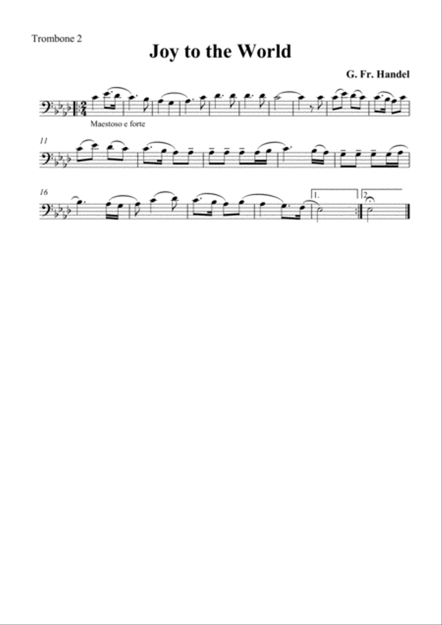 Handel: Joy to the World English Horn scores gallery preview page 3