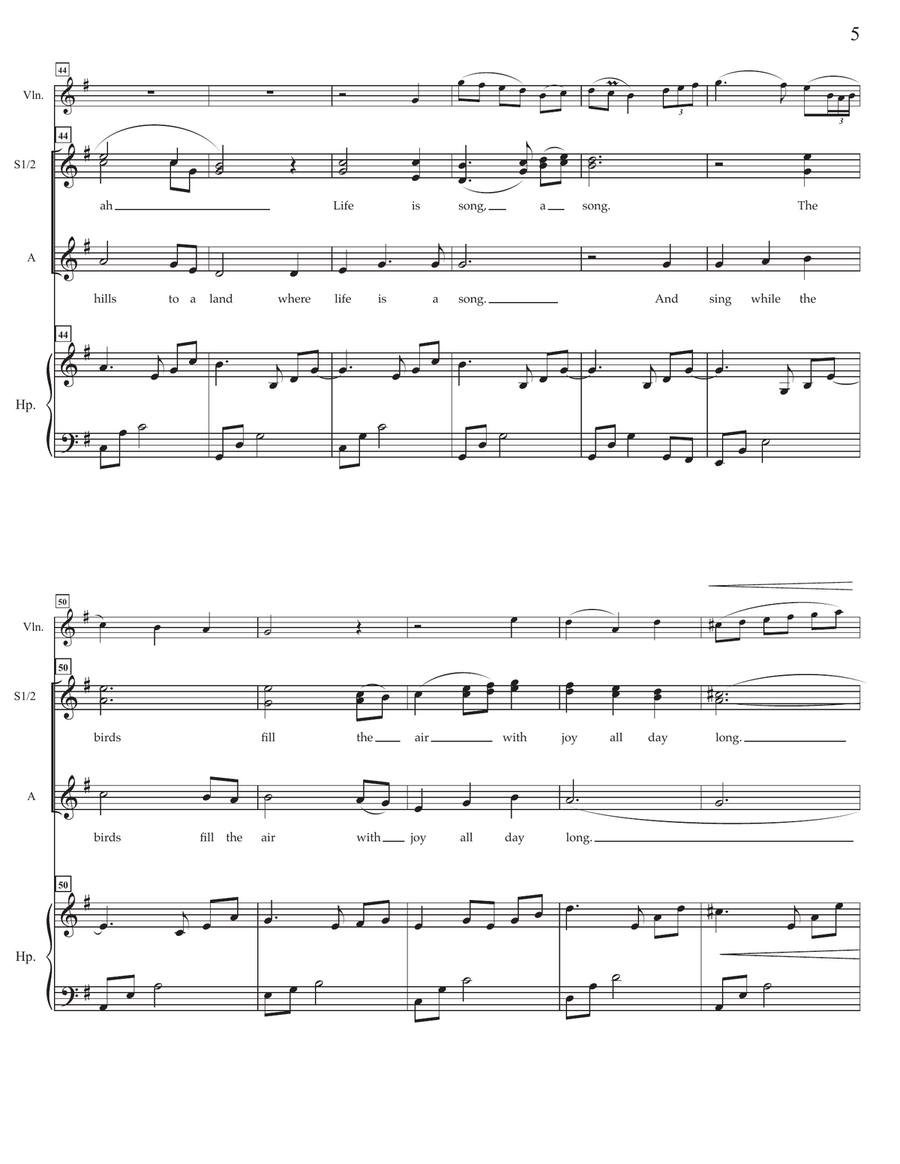 Where Fancy is Free (Come by the Hills) SSA scores gallery preview page 5
