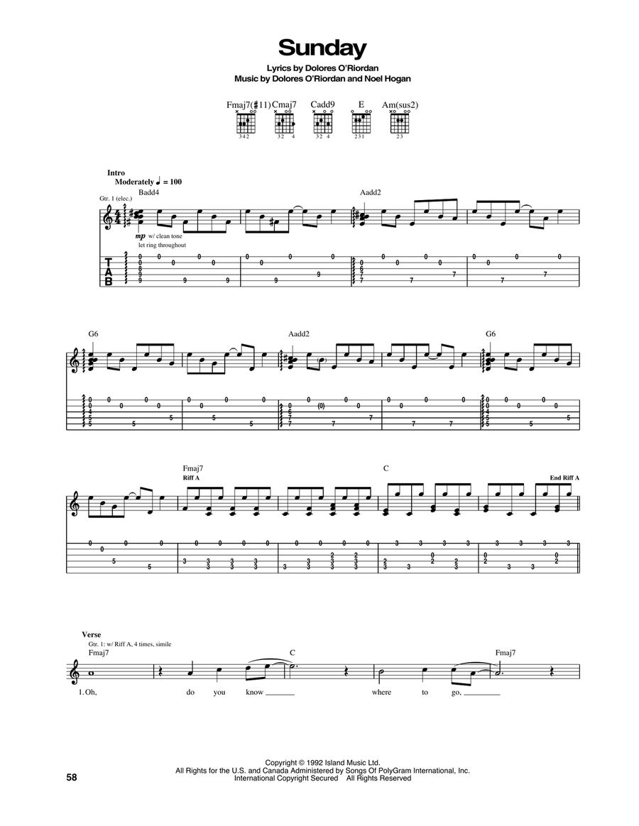 Sunday Sunday Acoustic Guitar scores gallery preview page 1