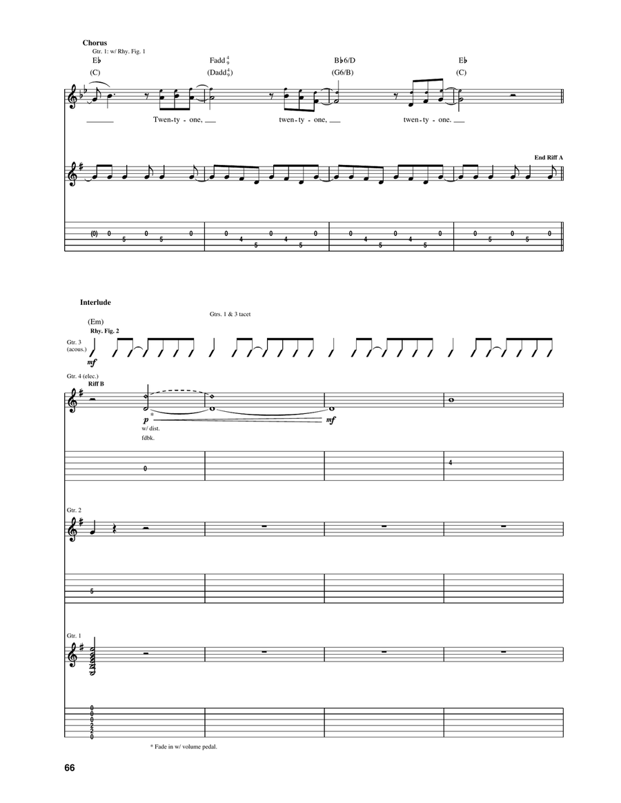 Twenty One Twenty One Acoustic Guitar scores gallery preview page 3
