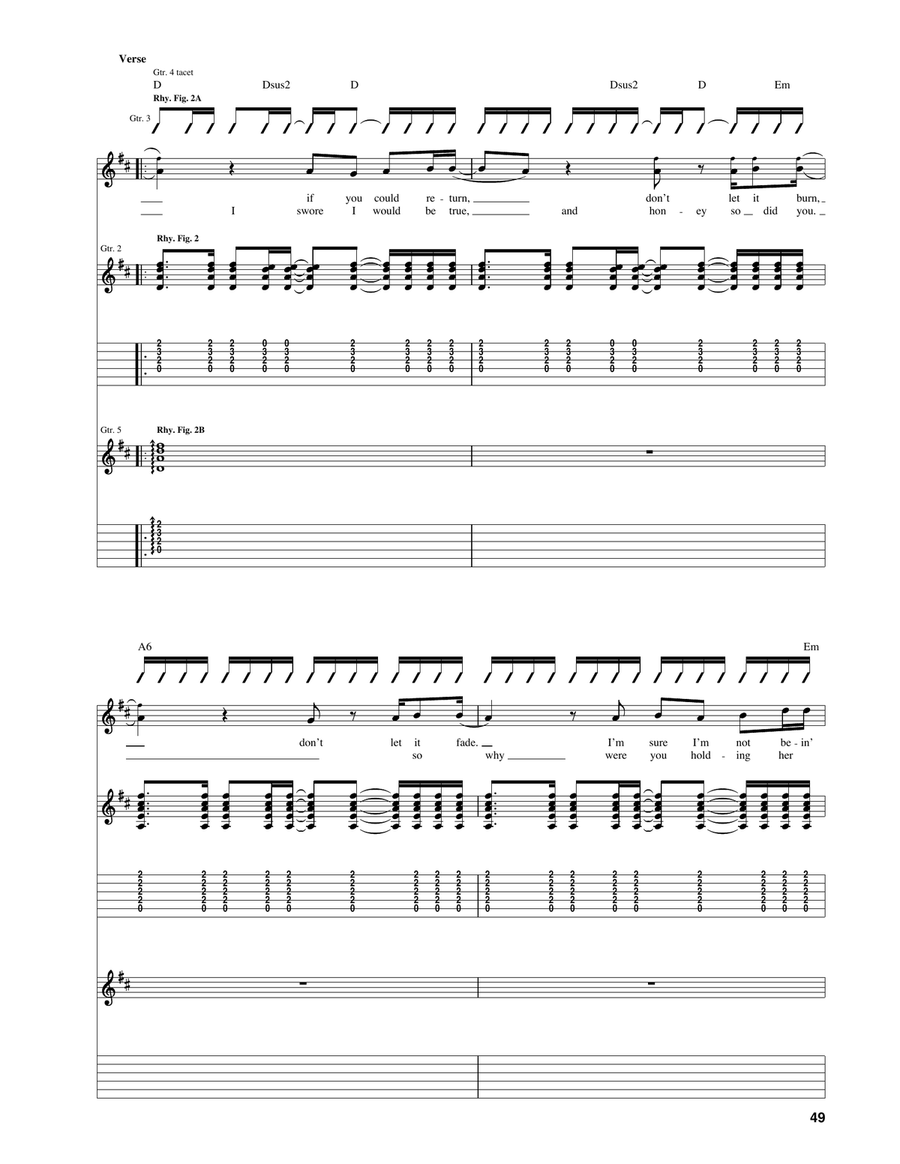 Linger Linger Acoustic Guitar scores gallery preview page 3