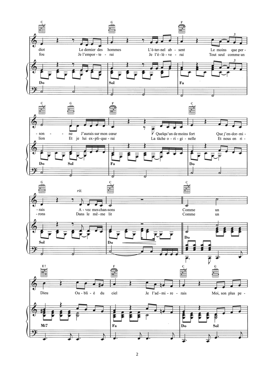 Un Enfant Un Enfant Piano, Vocal scores gallery preview page 2