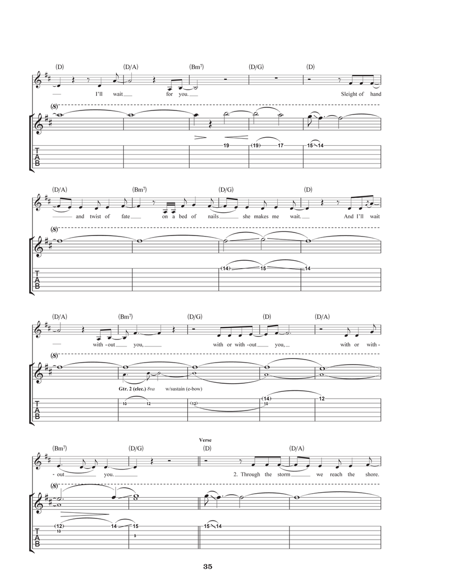 With Or Without You With Or Without You Acoustic Guitar scores gallery preview page 2