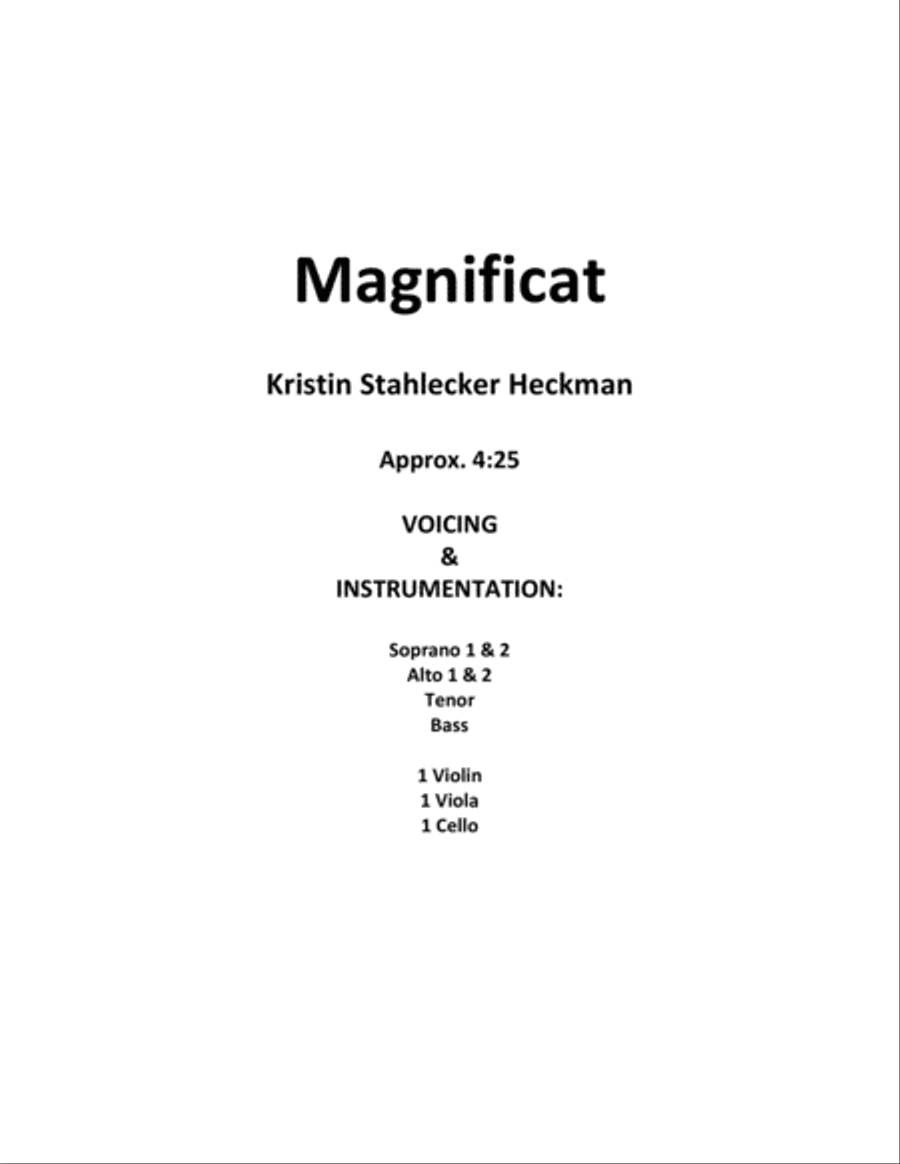 Magnificat Choir scores gallery preview page 1