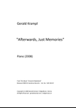 Afterwards, Just Memories