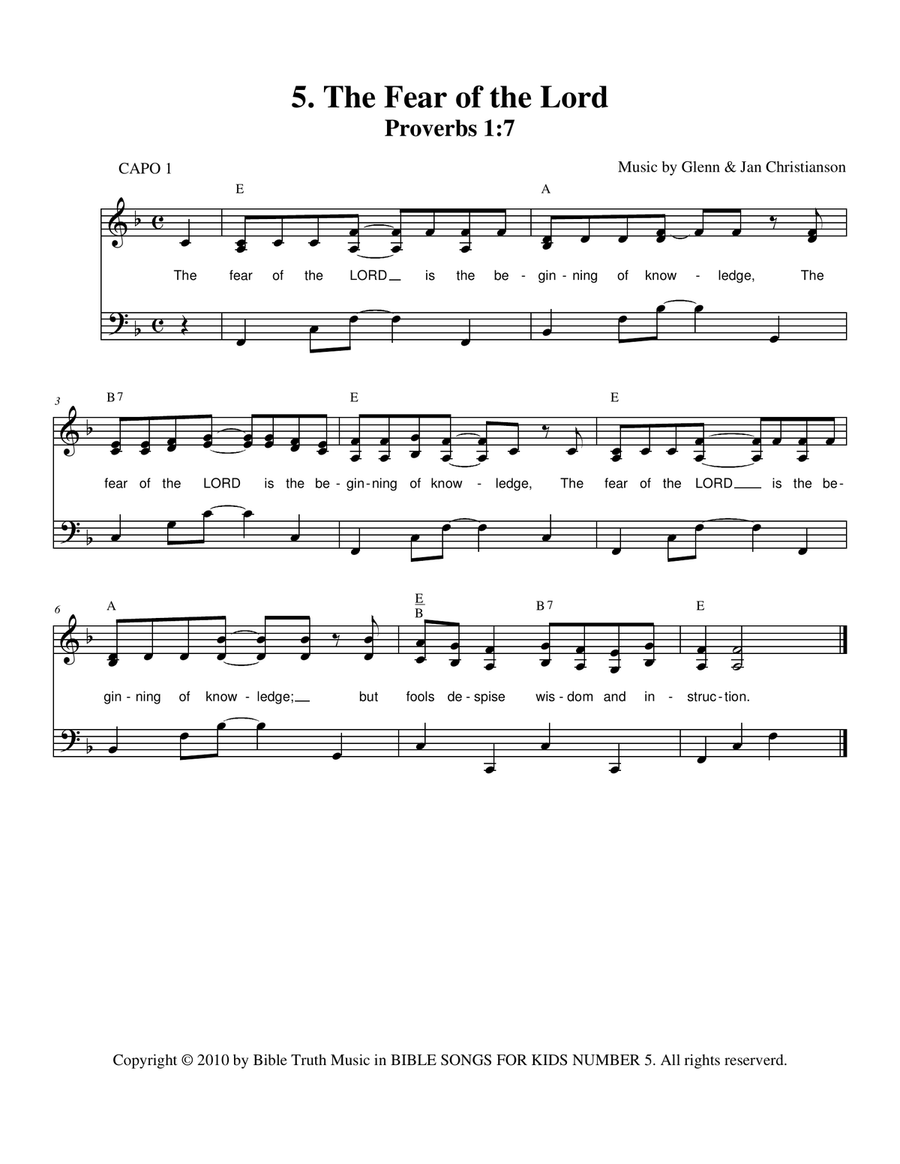 Bible Songs For Kids Songbook Volume #5 Choir scores gallery preview page 6