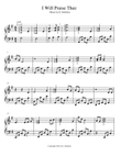 I Will Praise Thee (Harp Solo)