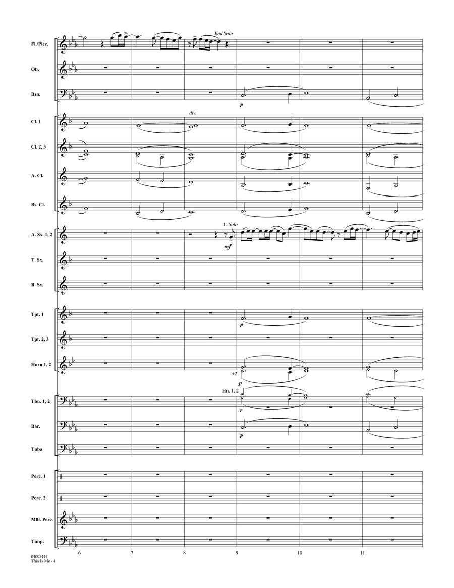 This Is Me (from The Greatest Showman) - Conductor Score (Full Score) Concert Band scores gallery preview page 3