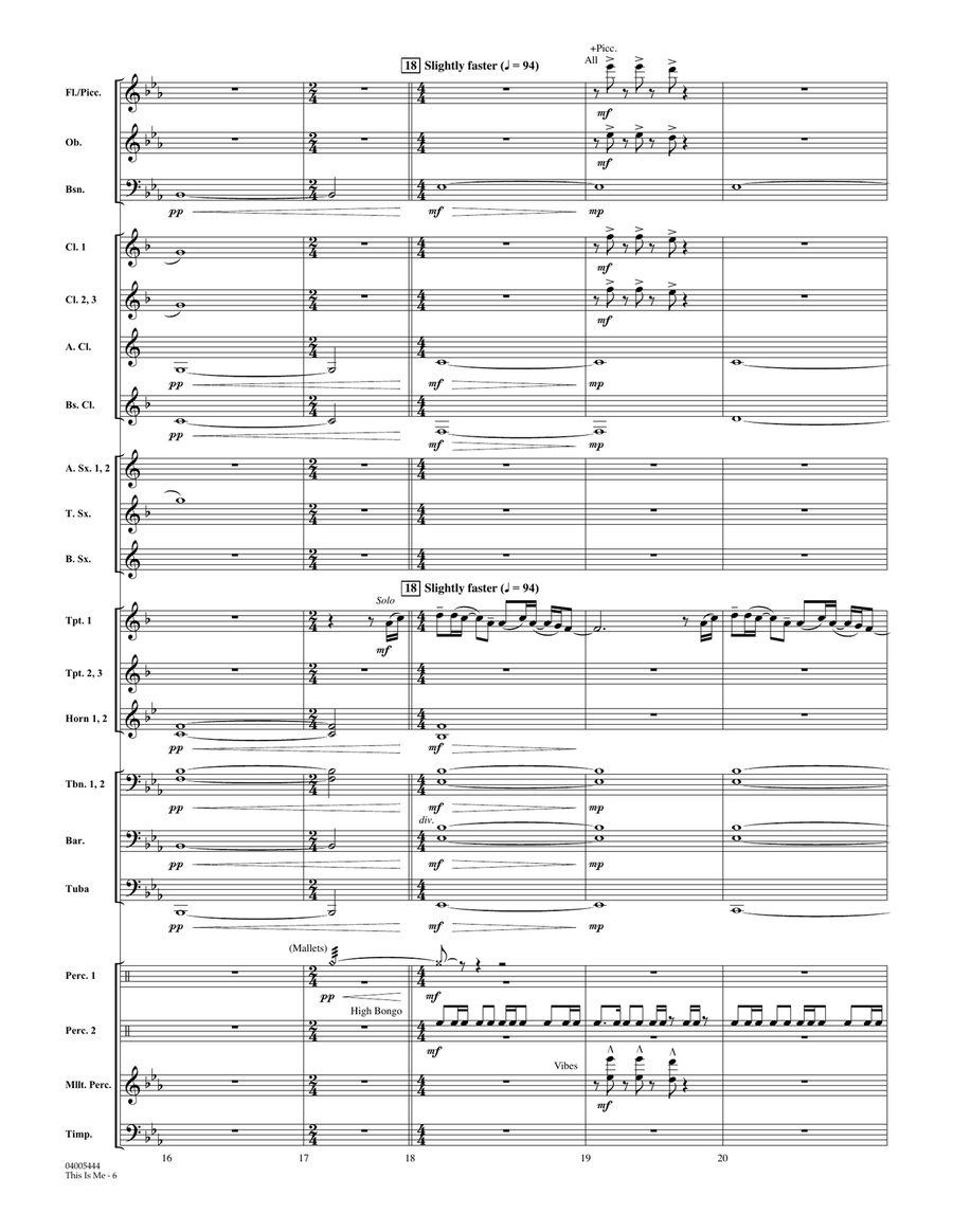 This Is Me (from The Greatest Showman) - Conductor Score (Full Score) Concert Band scores gallery preview page 5