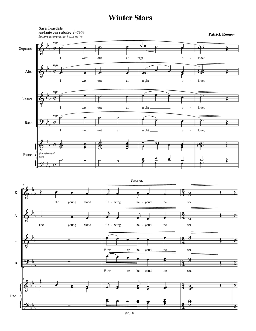 Winter Stars Winter Stars 4-Part scores gallery preview page 3