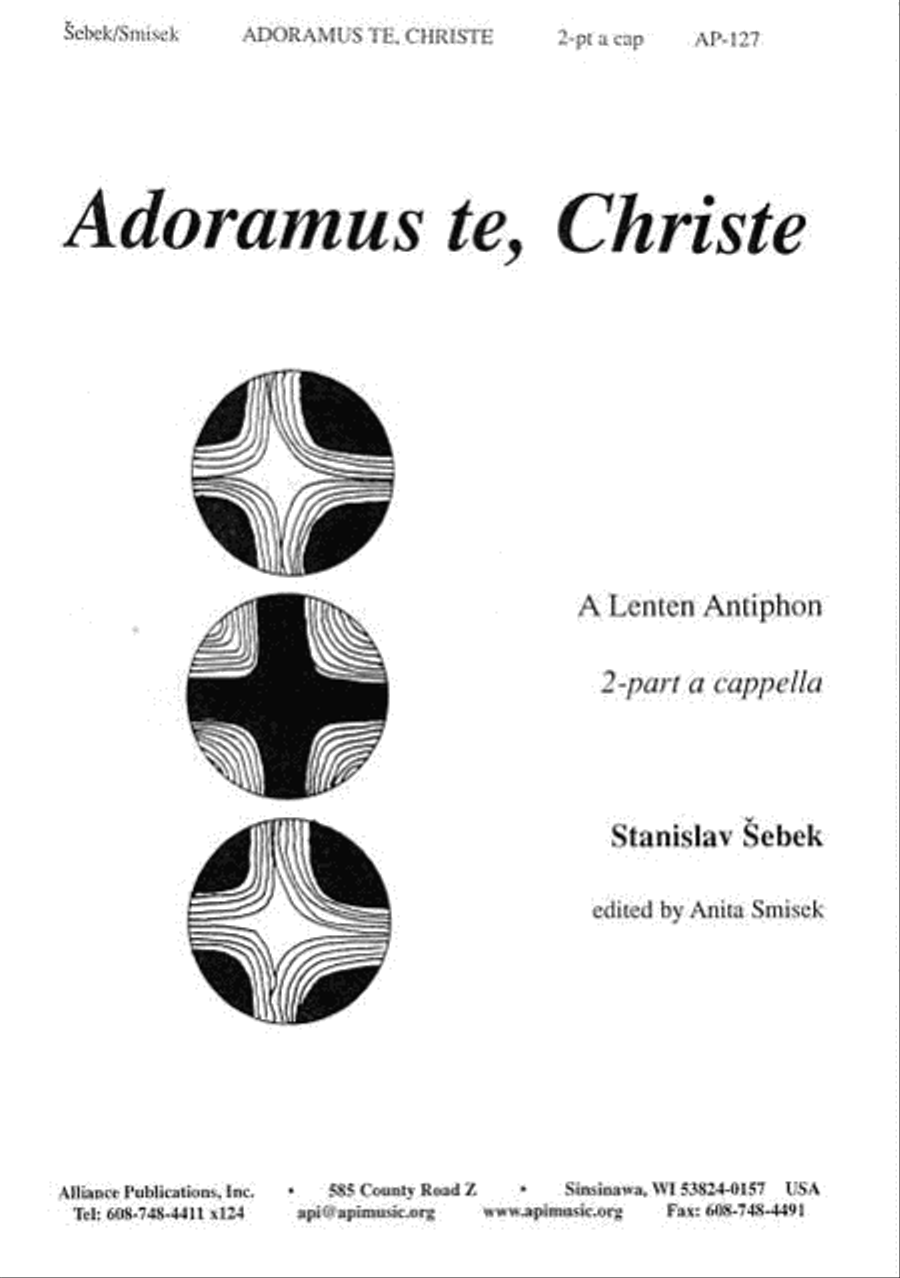 Adoramus Te, Christe Adoramus Te, Christe 2-Part scores gallery preview page 1