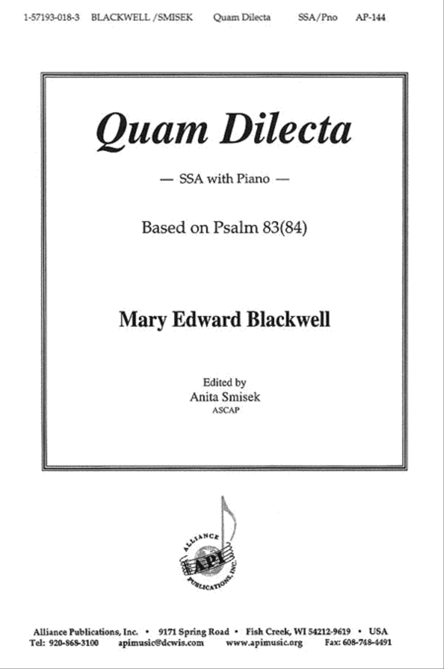 Quam Dilecta Choir scores gallery preview page 1