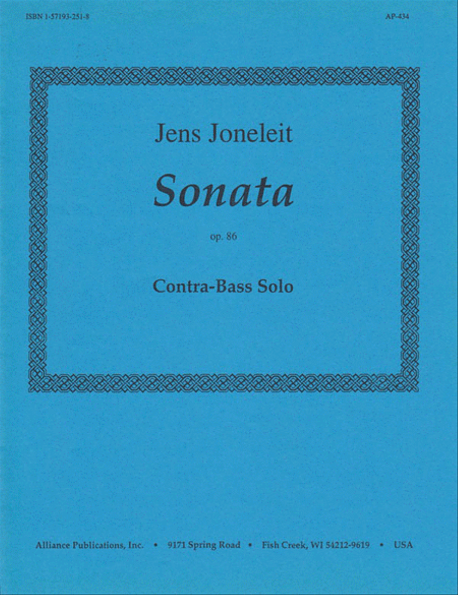 Sonata For Contra-bass, Op. 86 Choir scores gallery preview page 1