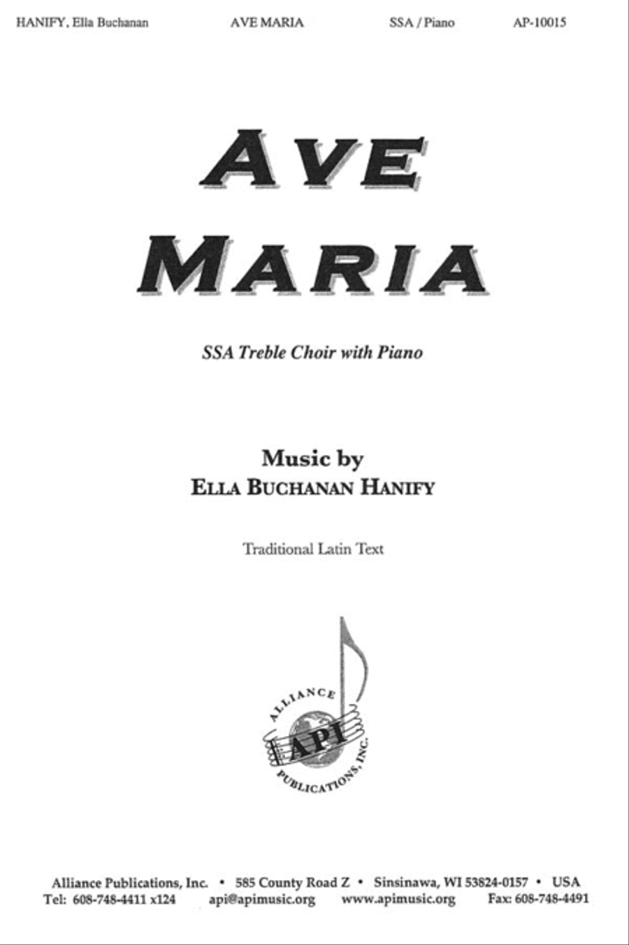 Ave Maria Ave Maria SSA scores gallery preview page 1