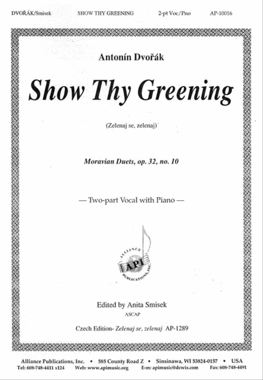 Show Thy Greening Show Thy Greening 2-Part scores gallery preview page 1