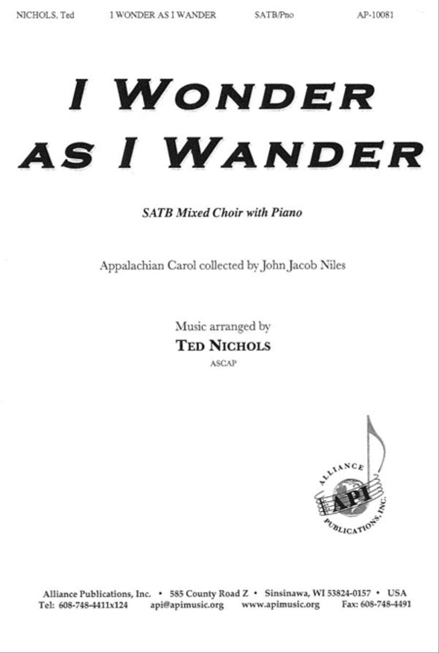 I Wonder As I Wander Choir scores gallery preview page 1