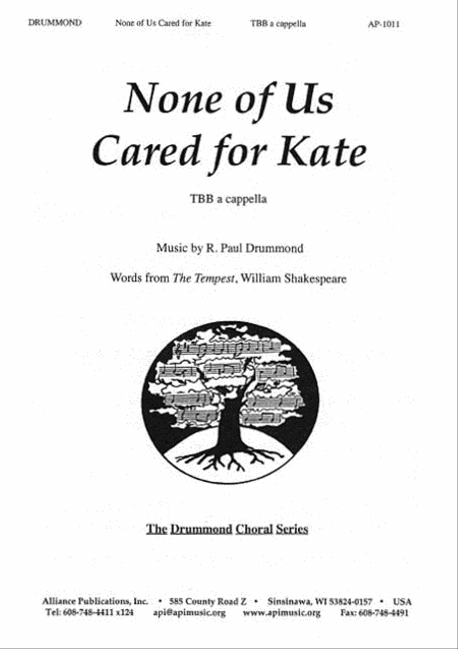 None of Us Cared for Kate 3-Part scores gallery preview page 1