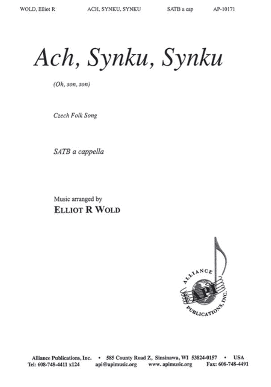Ach Synku, Synku Ach Synku, Synku 4-Part scores gallery preview page 1