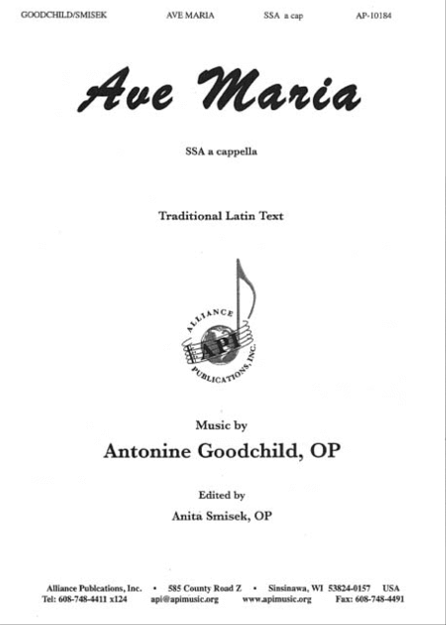 Ave Maria Ave Maria SSA scores gallery preview page 1