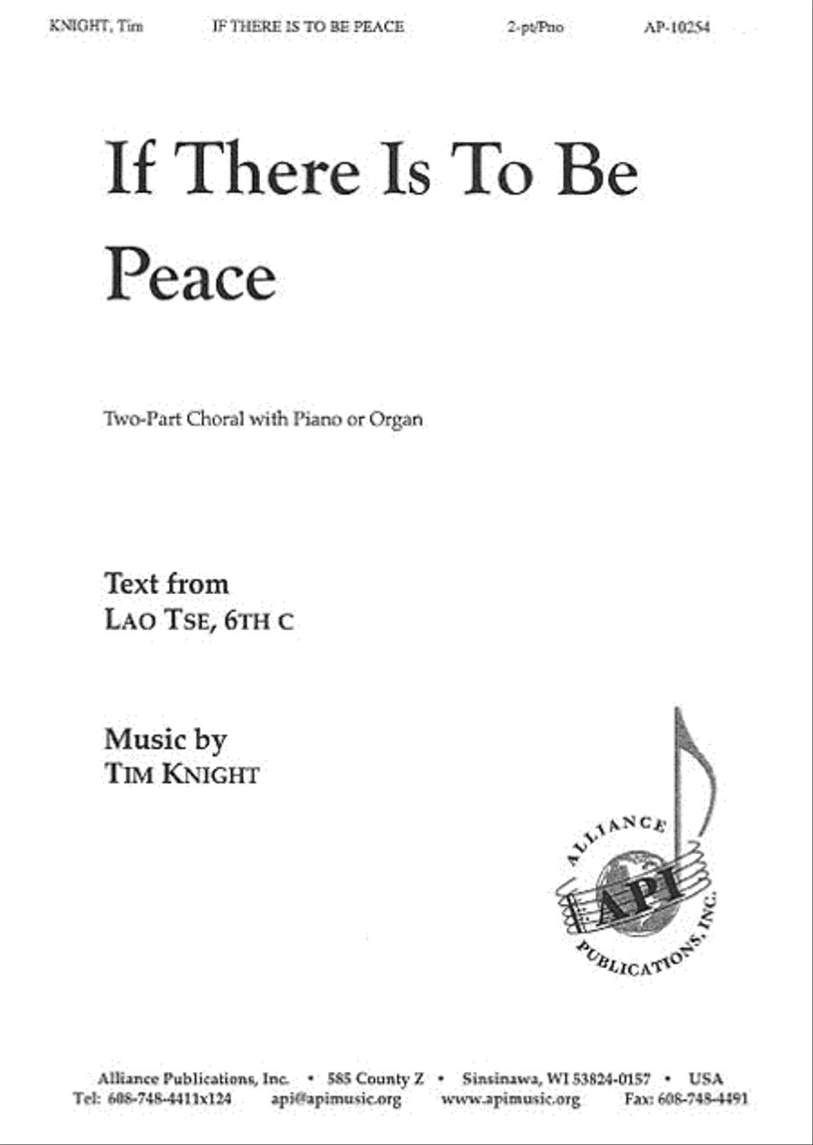 If There Is to Be Peace If There Is to Be Peace 2-Part scores gallery preview page 1