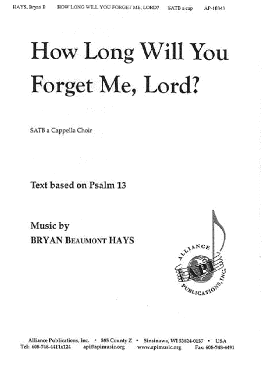 How Long Will You Forget Me, O Lord? 4-Part scores gallery preview page 1