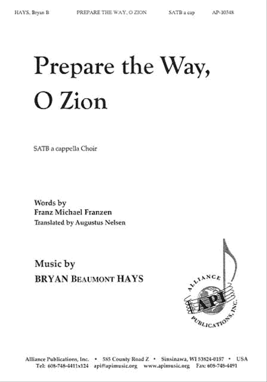 Prepare the Way, O Zion Prepare the Way, O Zion 4-Part scores gallery preview page 1