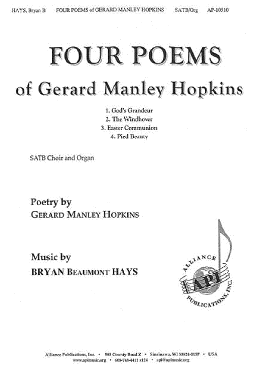 Four Poems of Gerard Manley Hopkins 4-Part scores gallery preview page 1