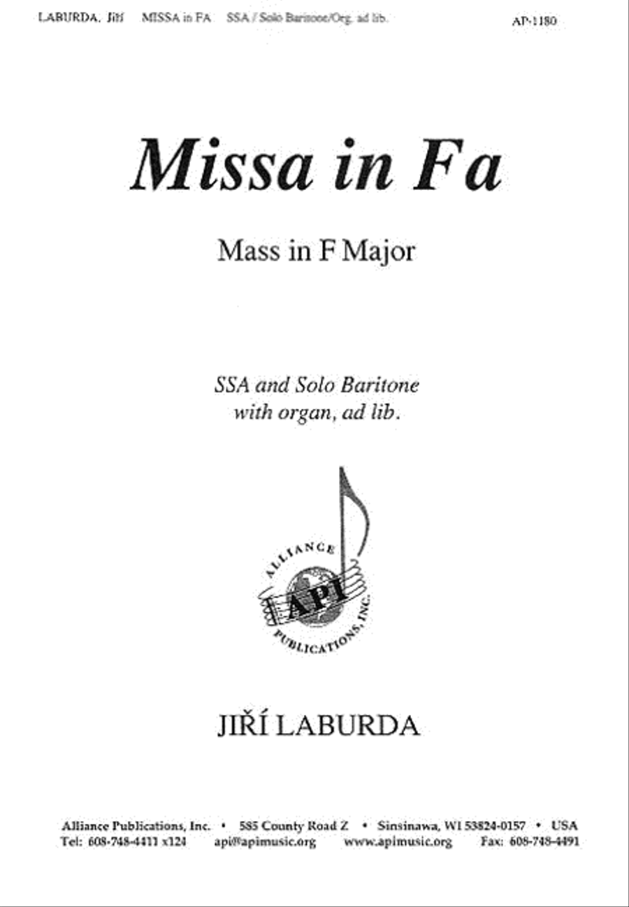 Missa in Fa Missa in Fa 3-Part scores gallery preview page 1