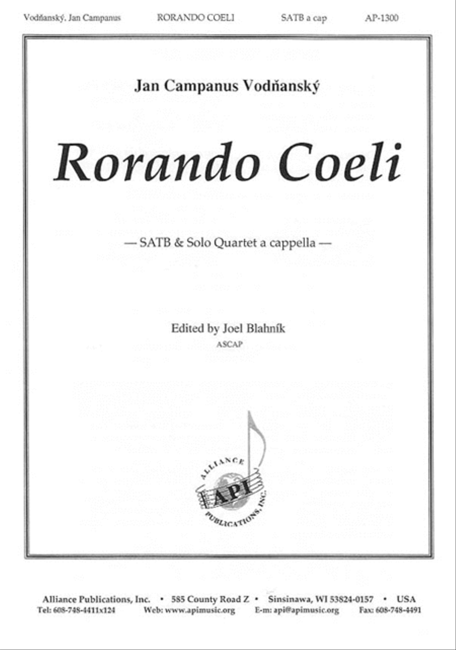 Rorando Coeli Rorando Coeli 4-Part scores gallery preview page 1