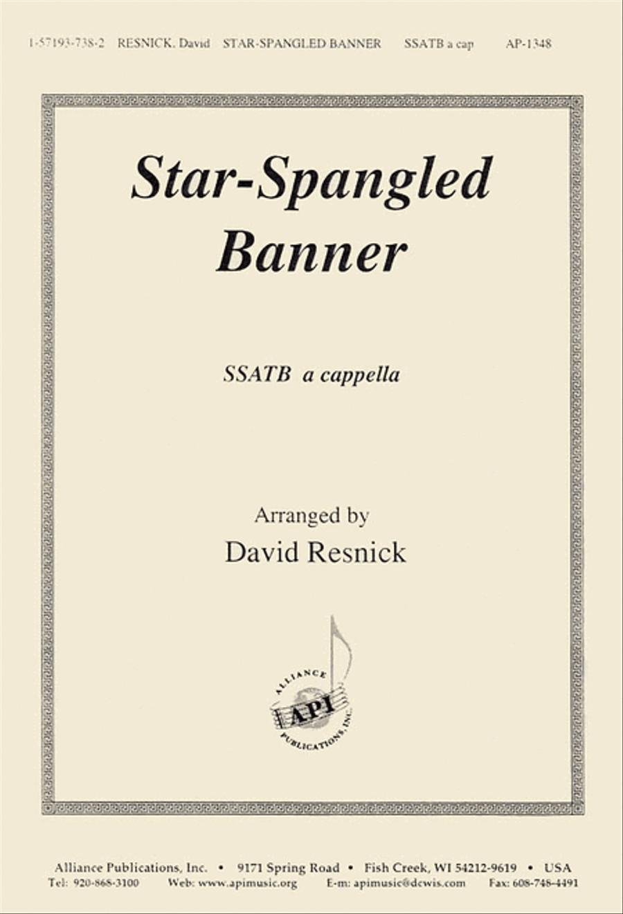 The Star-Spangled Banner Choir scores gallery preview page 1