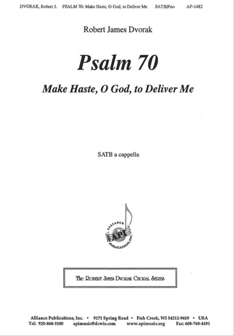 Psalm 70 Psalm 70 4-Part scores gallery preview page 1