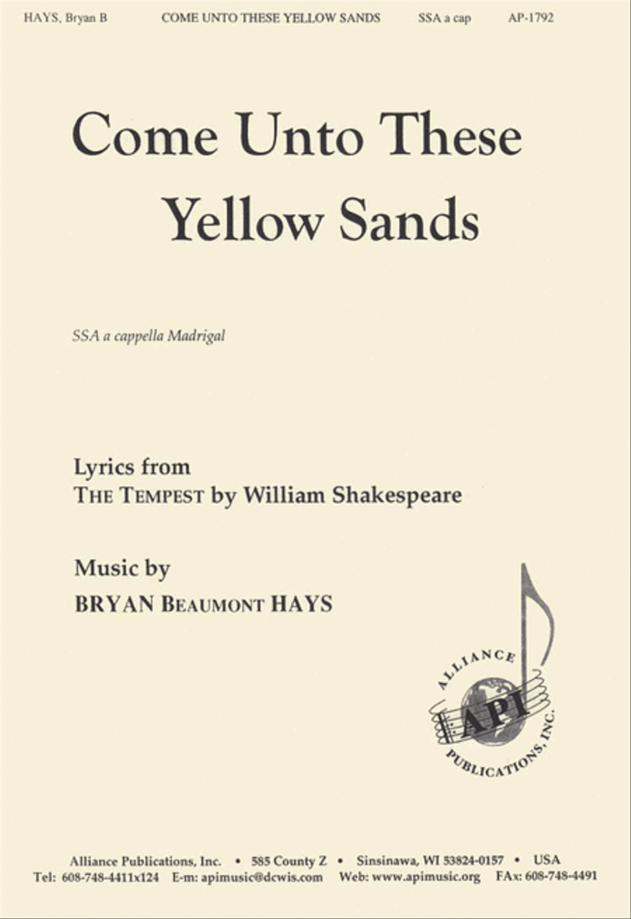 Come Unto These Yellow Sands SSA scores gallery preview page 1