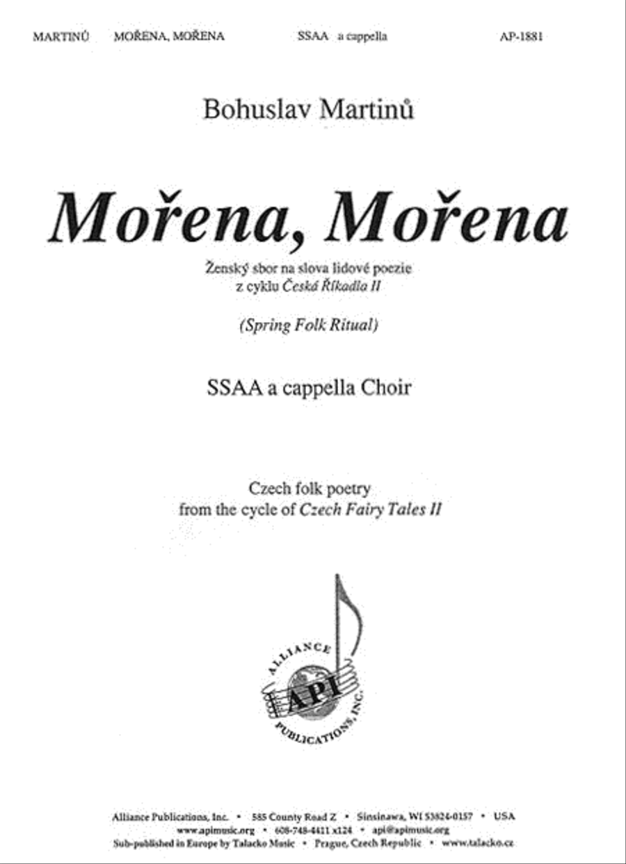 Morena, Morena Morena, Morena SSAA scores gallery preview page 1