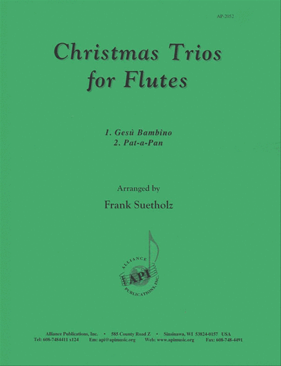 Christmas Trios For Flutes Flute scores gallery preview page 1