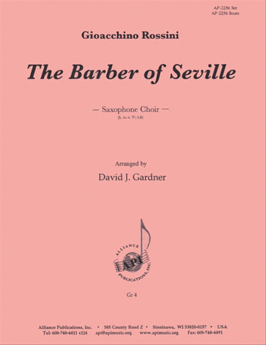 The Barber Of Seville (overture) - Sax Chr Saxophone scores gallery preview page 1