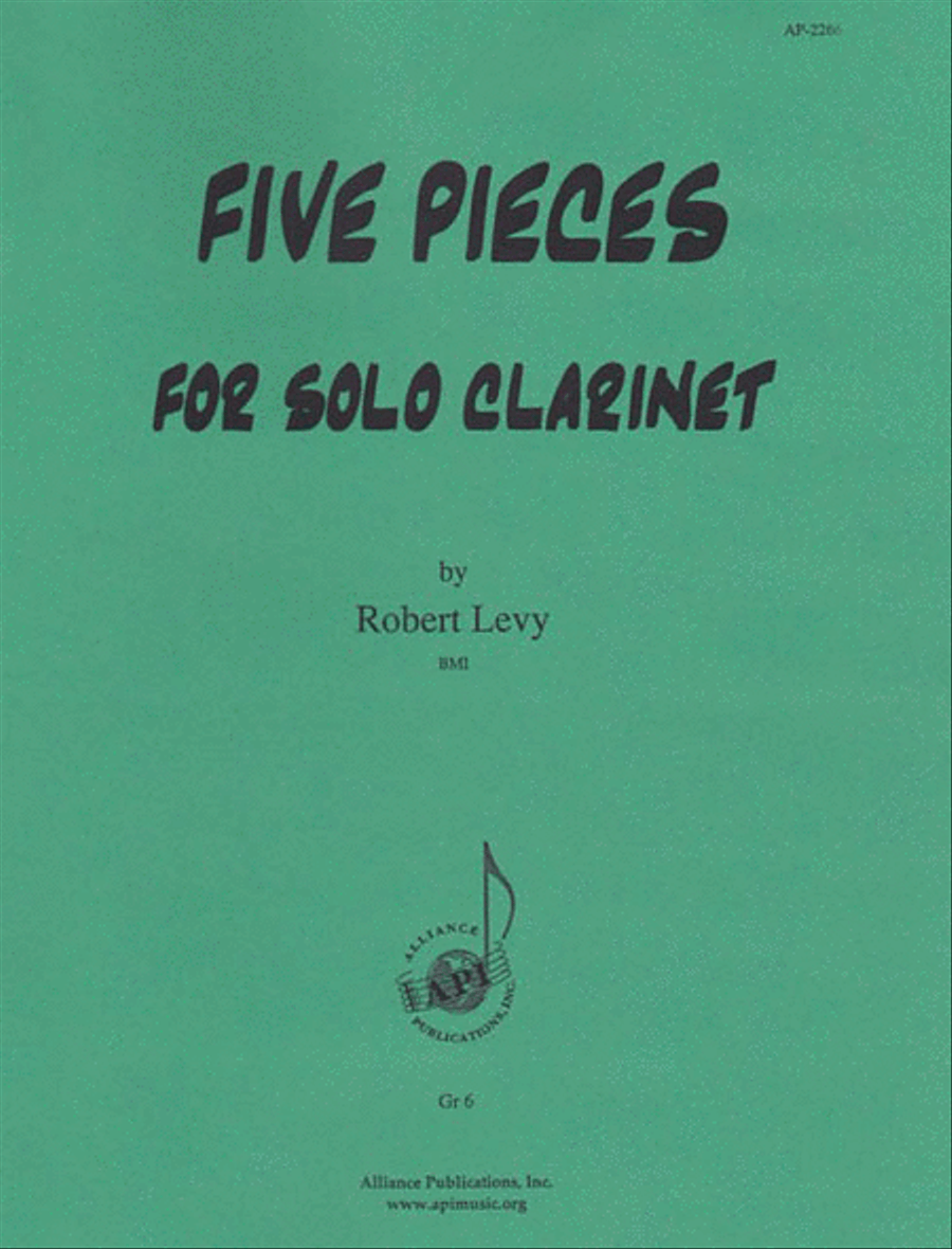 Five Pieces for Solo Clarinet Choir scores gallery preview page 1