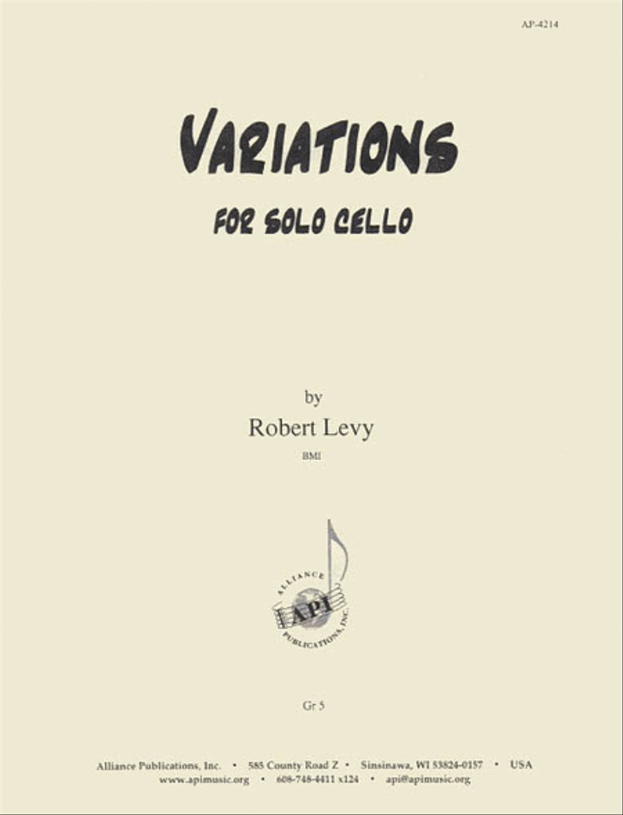 Variations For Solo Cello Choir scores gallery preview page 1