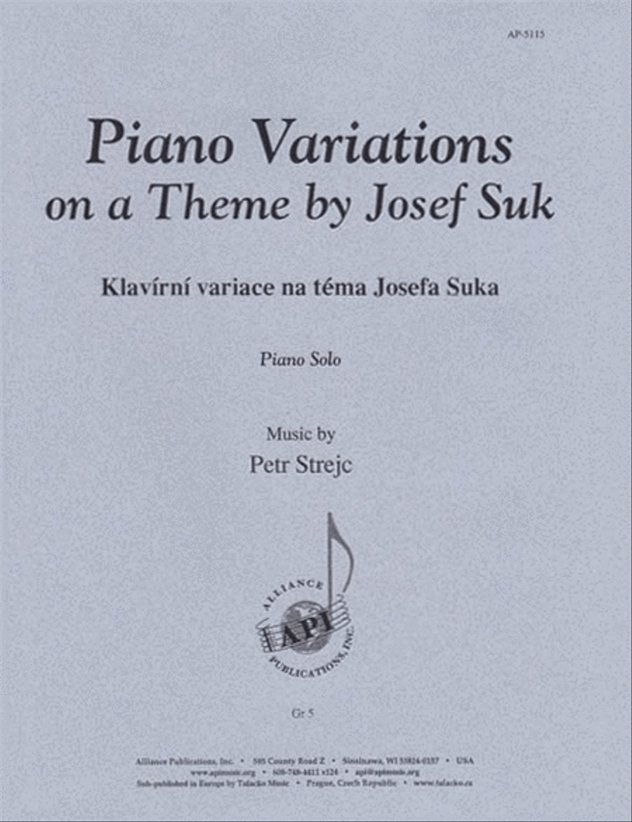 Piano Variations on a Theme by Josef Suk Choir scores gallery preview page 1