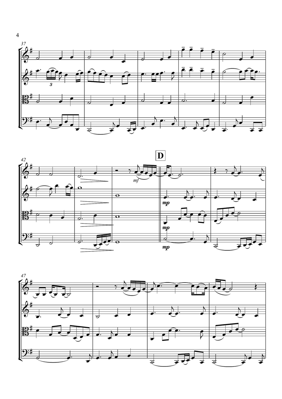 Songbird Songbird String Quartet scores gallery preview page 5