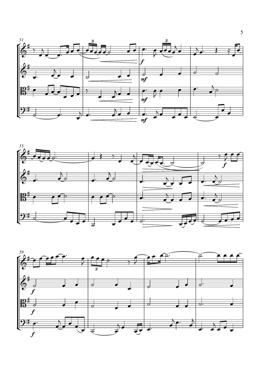 Songbird Songbird String Quartet scores gallery preview page 6