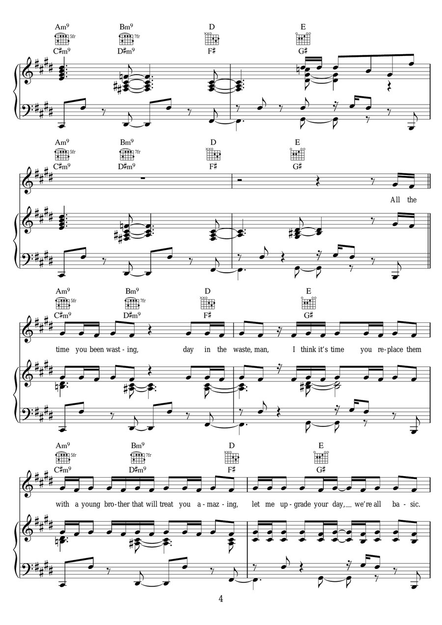 Live In The Moment (featuring GoldLink) Piano, Vocal scores gallery preview page 4