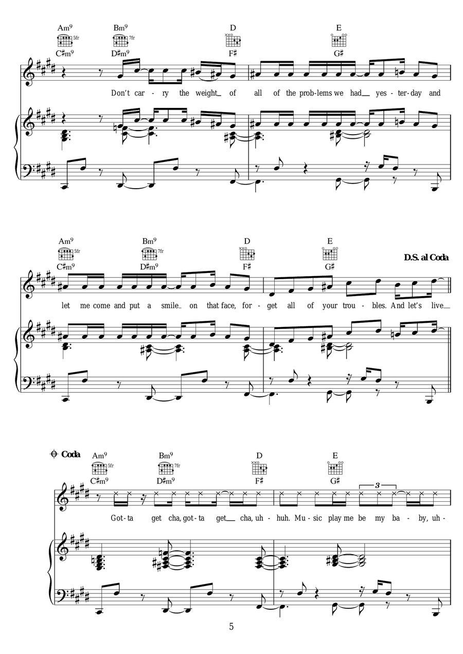 Live In The Moment (featuring GoldLink) Piano, Vocal scores gallery preview page 5